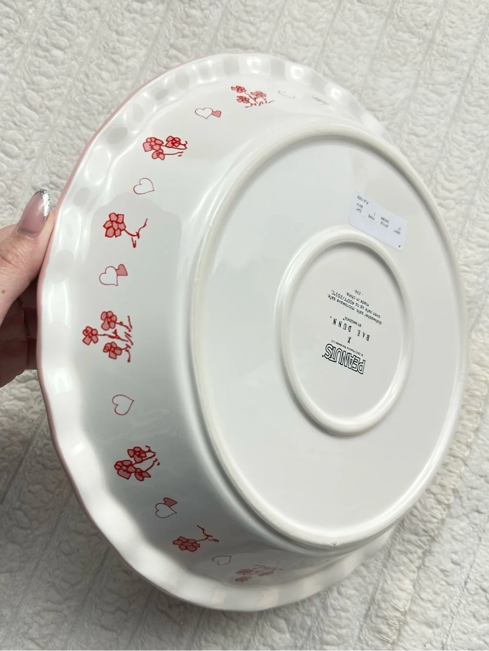Rae Dunn Peanuts Snoopy Pie Dish Bakeware Baking Dish